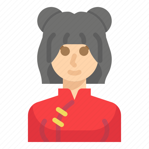 Avatar, chinese, people, woman, cheongsam icon - Download on Iconfinder