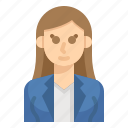 avatar, female, woman, business, employee