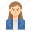 avatar, female, woman, business, employee 