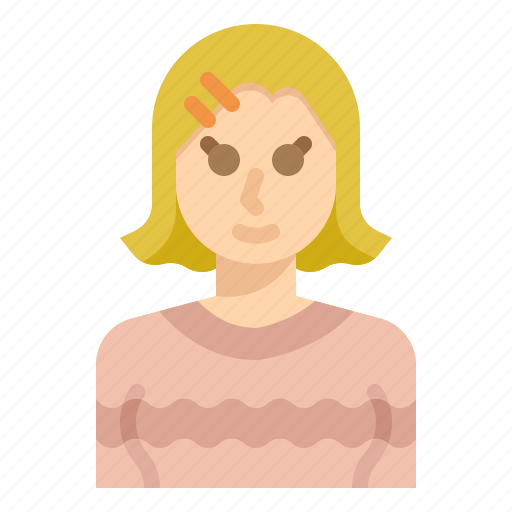 Avatar, sweater, short, girl, hair icon - Download on Iconfinder