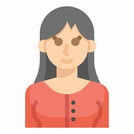 Avatar, woman, long, girl, hair icon - Download on Iconfinder