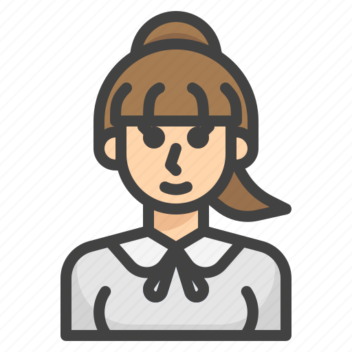 Avatar, woman, user, pony, tail icon - Download on Iconfinder
