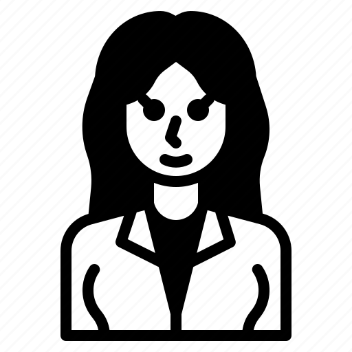 Avatar, business, long, woman, hair icon - Download on Iconfinder