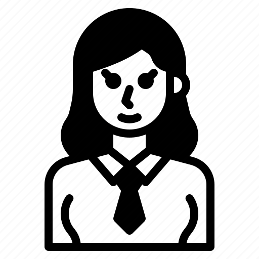 Avatar, employee, long, woman, hair icon - Download on Iconfinder