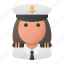 avatar, captain, professional, user, woman 