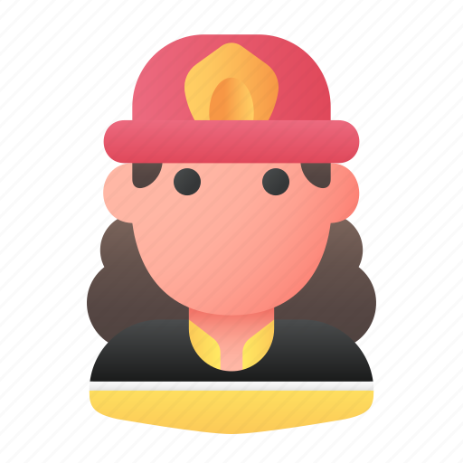 Avatar, firefighter, firewoman, job, people, profession icon - Download on Iconfinder