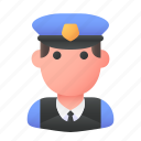 avatar, guard, man, police, policeman, professional