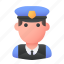 avatar, guard, man, police, policeman, professional 