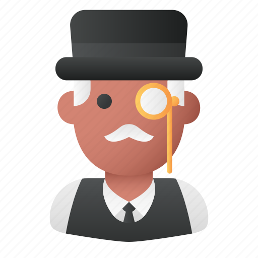 Businessman, man, monocle, people, rich, rich man, user icon - Download on Iconfinder
