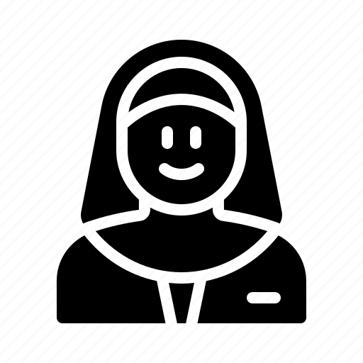Nun, woman, avatar, girl, person, religious, profile icon - Download on Iconfinder