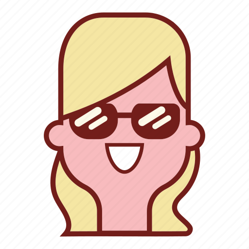 Avatar, blonde, emotional expression, face, girl emoji, profile, smiley icon - Download on Iconfinder