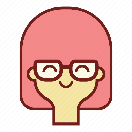 Avatar, emotional expression, face, girl emoji, pink hair, profile icon - Download on Iconfinder