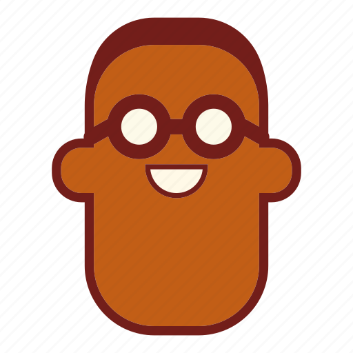 Avatar, black man, emoji, face, glasses, man, profile icon - Download on Iconfinder