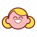 avatar, blonde, face, girl emoji, smiley, emotion, profile