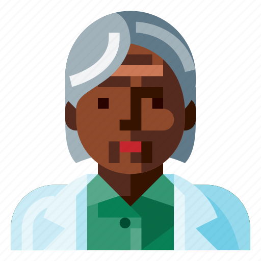 Afro, avatar, female, human, portrait, profile, scientist icon - Download on Iconfinder