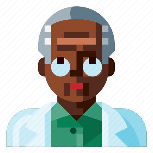 Afro, avatar, human, male, portrait, profile, scientist icon - Download on Iconfinder