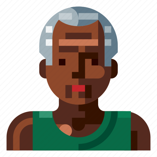 Afro, avatar, man, old, portrait, profile, sport icon - Download on Iconfinder