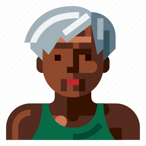 Afro, avatar, old, portrait, profile, sport, woman icon - Download on Iconfinder