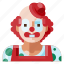 avatar, clown, human, portrait, profile, user 