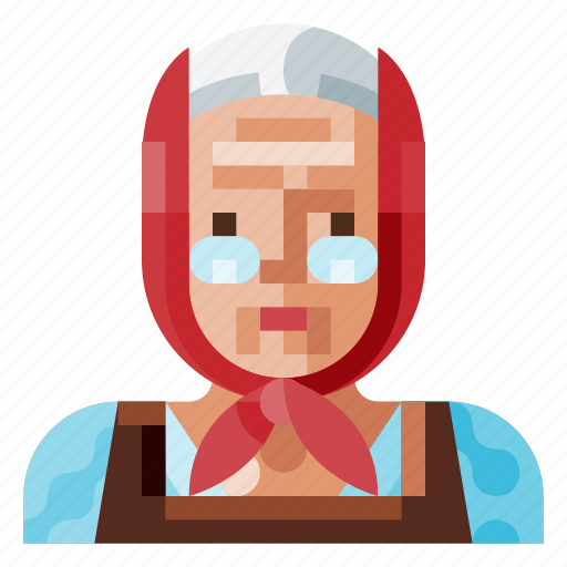 Avatar, farmer, female, human, old, portrait, profile icon - Download on Iconfinder