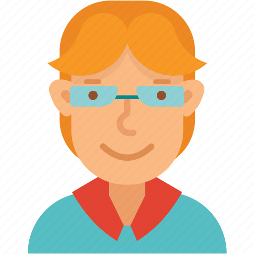 Avatar, blond, boy, ginger, glasses, man, young icon - Download on Iconfinder