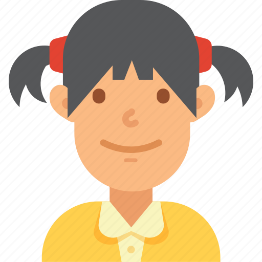 Avatar, girl, kid, ponytails, woman, young icon - Download on Iconfinder