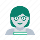 avatar, face, profile, teacher, user, woman