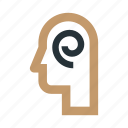 avatar, brain, human, idea, iq, spiral, think