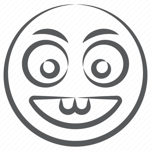 Crazy emoji, emoticon, emotion, facial expression, goofy emoji icon - Download on Iconfinder