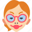 avatars, female, lady, lips, pointy, profile, user 