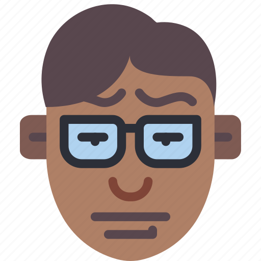 Avatars, bored, boy, glasses, male, profile, user icon - Download on Iconfinder
