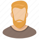 man, avatar, beard, male, profile, user
