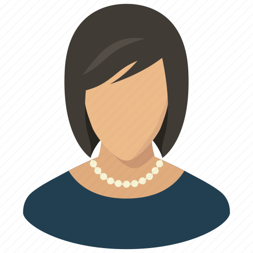 Woman, avatar, necklace, hairstyle, user icon - Download on Iconfinder