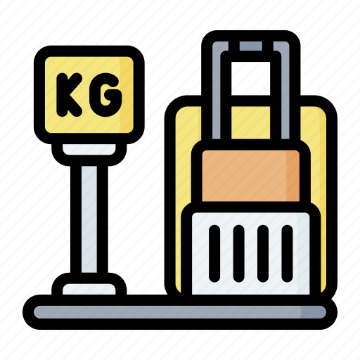 Luggage, airport, weight, baggage, scale icon - Download on Iconfinder