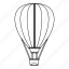 aerostat, air, balloon, flight, line, outline, travel 