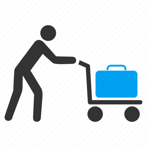 Passenger, trolley, transportation, baggage cart, basket, luggage, shopping icon - Download on Iconfinder