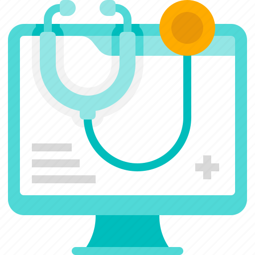 Computer, doctor, consultation, online, stethoscope, online healthcare, medical icon - Download on Iconfinder