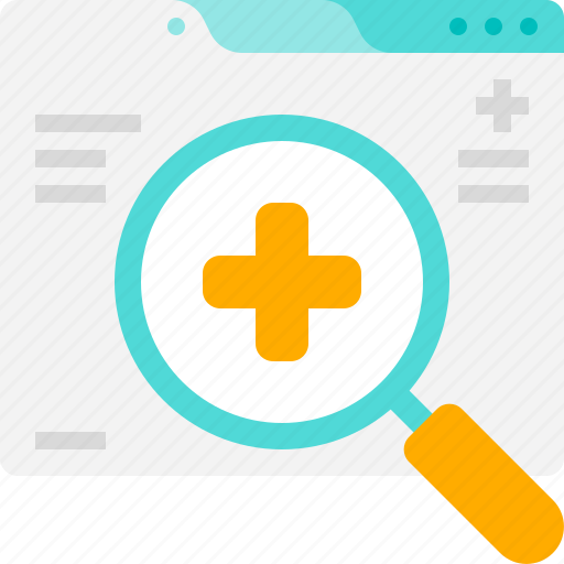 Searching, search, find, magnifier, medical, online healthcare, hospital icon - Download on Iconfinder