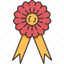 rosette, floral, design, decoration, award