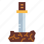 excalibur, gun, sword, war, weapon 