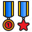 first, medal, reward, star, wining 