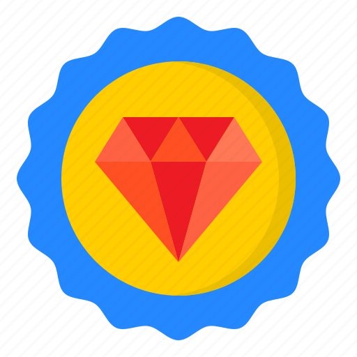 Award, diamond, medal, reward, sticker icon - Download on Iconfinder