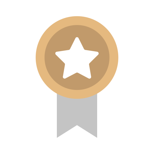 Medal, bronze, winner, badge, reward, champion icon - Free download