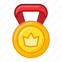 crown, medal, award, prize, badge, achievements