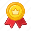 crown, medal, award, prize, badge, achievements 