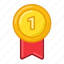 gold, medal, award, prize, badge, achievements