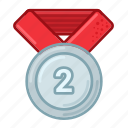 silver, medal, award, prize, badge, achievements
