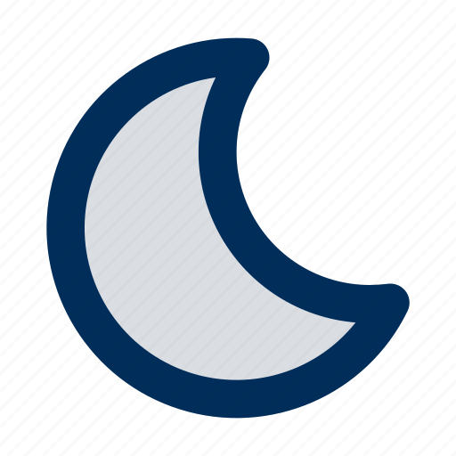 Half moon, moon, night, weather icon - Download on Iconfinder