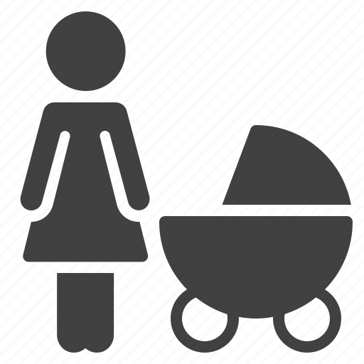 Baby, mother, pram, woman icon - Download on Iconfinder