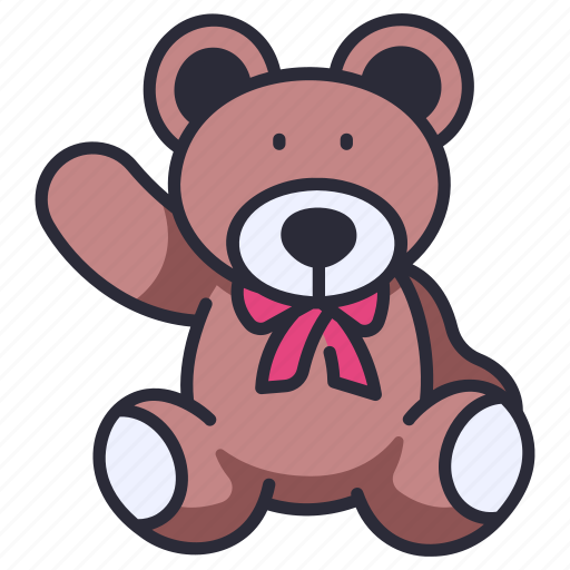 Toy, gift, animal, bear, cute, teddy, happy icon - Download on Iconfinder